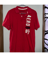 AeRopostale logo, short sleeve polo top size large - $10.78