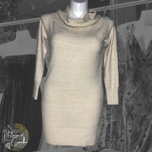 Candies Womens Oatmeal Metallic Off The Shoulder Long Sleeve Tunic Dress... - £28.14 GBP