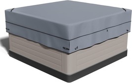 Square Hot Tub Cover, Heavy Duty 420D Oxford SPA Covers Hot Tub,  (85&quot;x85&quot;,Grey) - £23.20 GBP