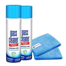 Glass Cleaner Foam, Foaming Action &amp; Spray, 19Oz - 2 Pack - Clean Fresh Scent -  - $33.99