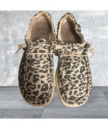 Hey Dude Womens Wendy Woven Cheetah  Lightweight Casual Slip On Shoes Si... - $13.17