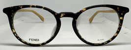 Fendi Eyewear FF 0112 H2B FF Logo Vintage Elegant Round Frame Italy Eyeglasses - £132.05 GBP