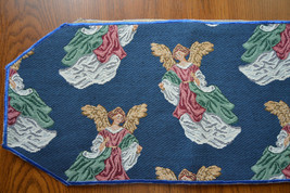 Angel Tablerunner, Angel Table Runner, dresser scarf, tapestry mantel sc... - £19.61 GBP