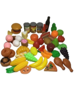 Plastic Realistic Fake Food Children Play Kitchen Cook Lot 54 Props Pretend - $25.78 CAD