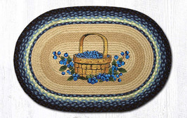 Earth Rugs OP-312 Blueberry Basket Oval Patch 20&quot; x 30&quot; - £38.69 GBP