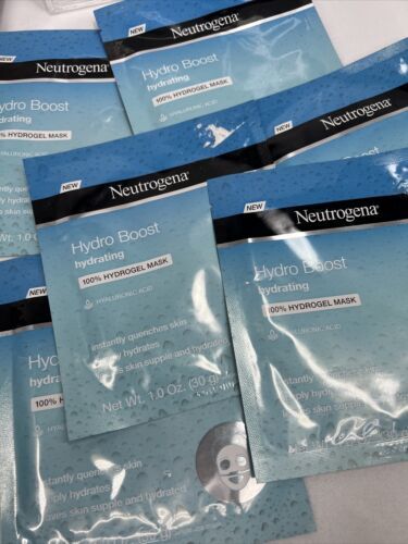 (6) Neutrogena Moisturizing Hydro Boost Hydrogel Hydrating Face Mask 1 oz - £12.63 GBP