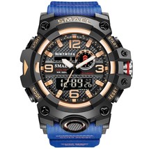 SMAEL Digital Men Military Watches Dual Time Waterproof Watch Men&#39;s Sports LED A - £31.35 GBP