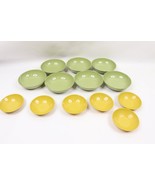 Set of 13 Vtg Art Deco Texas Ware Melamine Serving Bowls Avocado Green Y... - $69.25