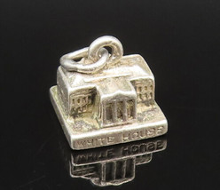 925 Sterling Silver - Vintage The White House Charm Pendant - PT21192 - $32.94