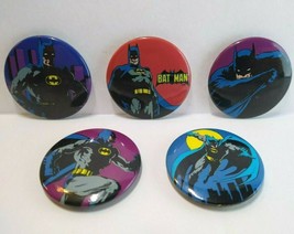 Batman Vintage Magnets Button Up Lot 5 Original 1980&#39;s Licensed Official Bat Man - £28.75 GBP