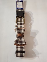 Top Paw X-Large Dog Collar 20-28&quot; Brown Boy Plaid - £11.06 GBP