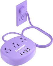 Purple Extension Cord with Surge Protected 1080J 5 FT Flat Extension Cor... - $46.65