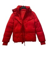 BCBG BCBGeneration Womens Small Red Ladies Hooded Puffer Quilt Jacket Coat NWT - $34.64