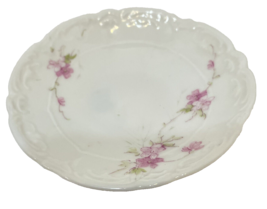 VTG Welmar Small Butter Saucer Dish Pink Floral Painted Made in Germany 3.25&quot; - £12.99 GBP