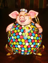 Piggy bank, cloisonne multicolor with key to open[a*cloison] - £35.04 GBP