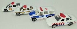Vintage Matchbox Kids White Diecast Lightweight Police Vehicle Toy Lot of 4 - £20.09 GBP