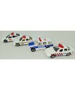 Vintage Matchbox Kids White Diecast Lightweight Police Vehicle Toy Lot of 4 - £20.07 GBP