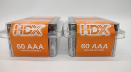 HDX AAA Alkaline Batteries Each Pack 120pc  Set of Two 60 Packs Dec 2032 - $33.24