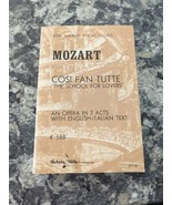 Mozart OPERA Cosi Fan Tutte Vocal Score KALMUS K 06318 English Italian - £9.32 GBP