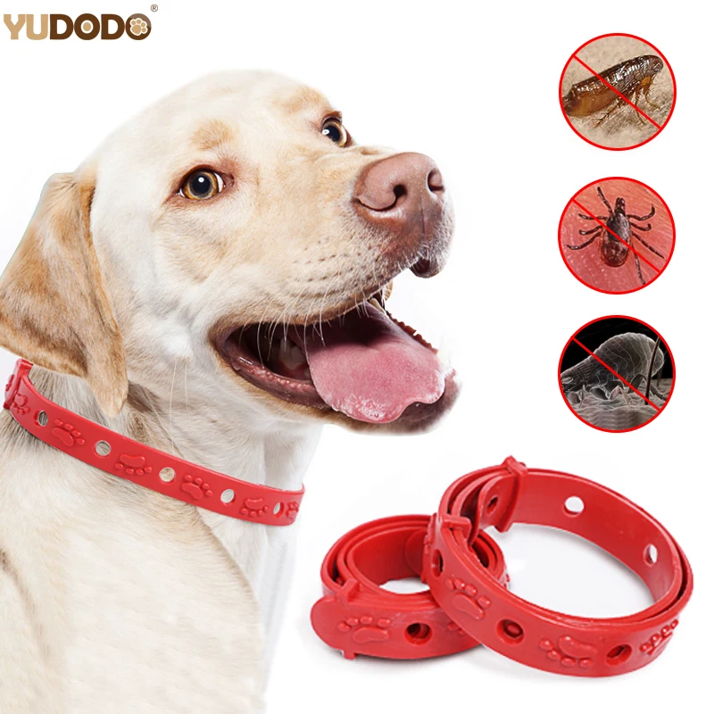 1pc Red Dog Collar Anti Flea Ticks Mosquitoes Outdoor Protective Adjusta... - $9.55+