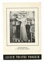 The Two Mrs Carrolls Lyceum Theatre Program Minneapolis Elisabeth Bergne... - $17.82
