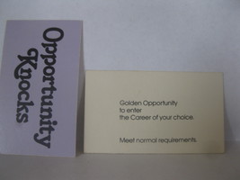 1979 Careers Board Game Piece: Opportunity Card - Enter Big Business - £0.80 GBP