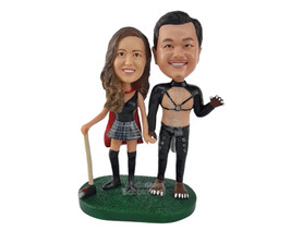 Custom Bobblehead Beautiful Couple Dressed As The Big Foot And Red Riding Hood - - £119.27 GBP