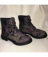 New Timberland Women&#39;s 6&quot; Premium Boots Iridescent Camo Purple/Green/Bla... - $188.72 CAD