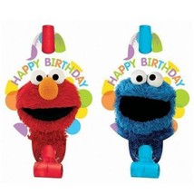 Sesame Street Elmo Birthday Blow Outs 8 Per Package Party Favors NEW - £6.21 GBP