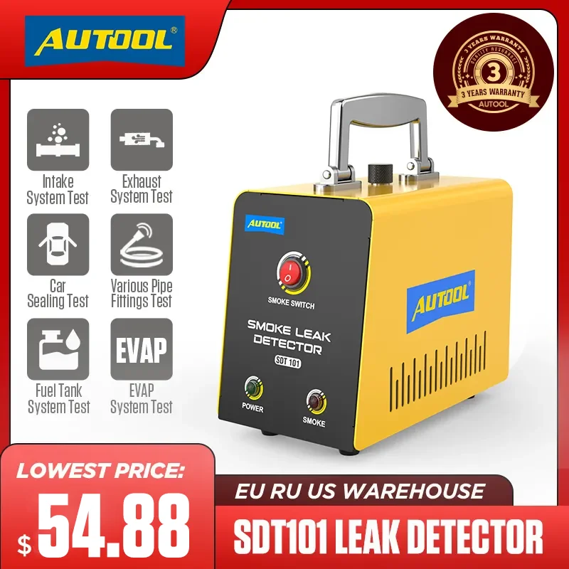 AUTOOL SDT101 Car Smoke Leak Detector 12V Automotive No Pump EVAP Leakage Gas - £70.26 GBP+