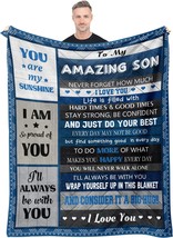 60&quot; X 50&quot; Throw Blanket With The Words &quot;Gifts For Son, Son Gifts Blanket, Gifts - £30.22 GBP