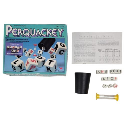 Perquackey Dice Word Game COMPLETE No. 4500 Cardinal 1956 - $23.03