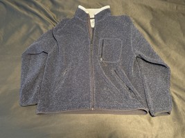 OuterSport OT 2000 Fleece Jacket - Men&#39;s M - Heather Navy Blue - Cozy! - $21.62