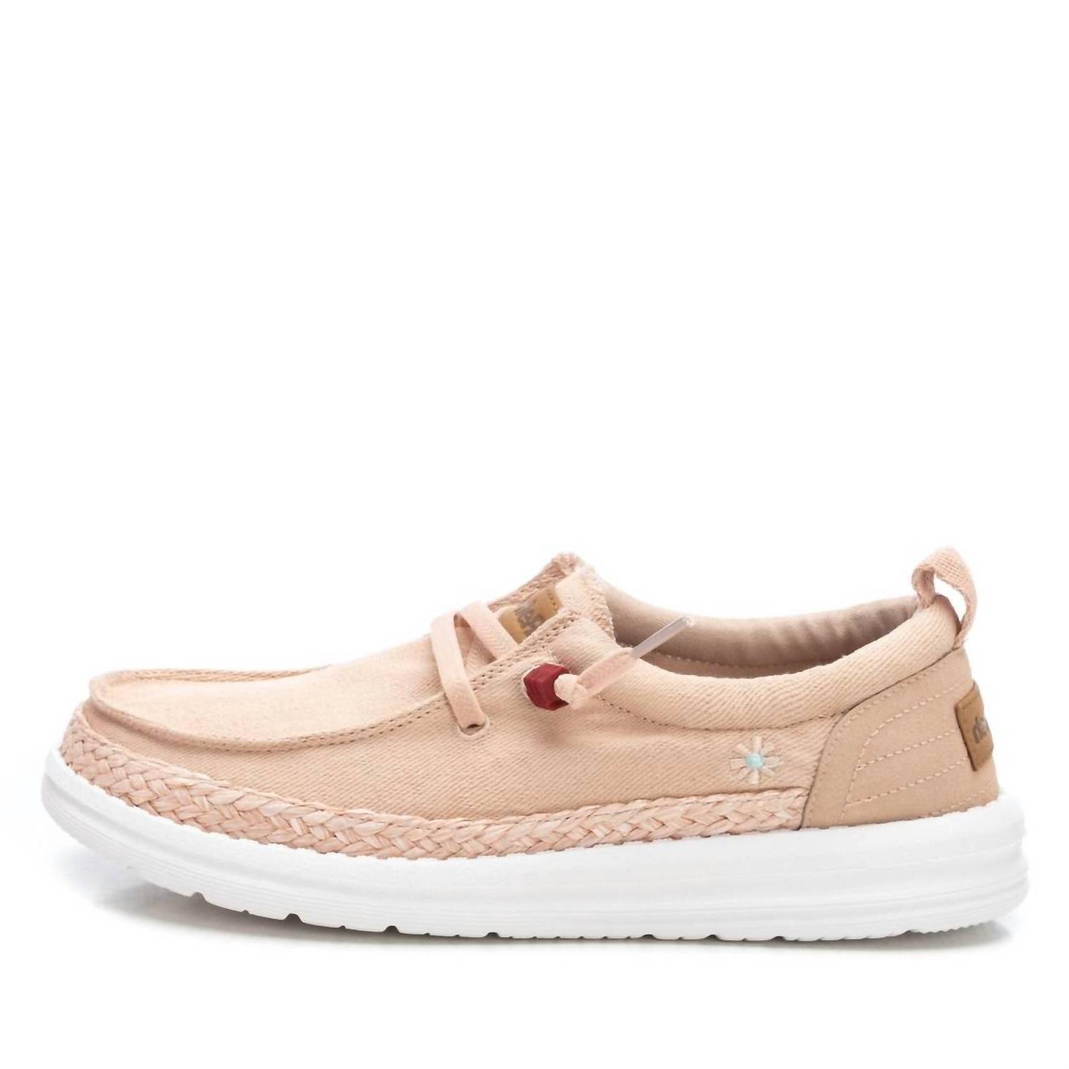 Xti Women&#39;s Dockside Canvasl Loafers Nude - $69.00
