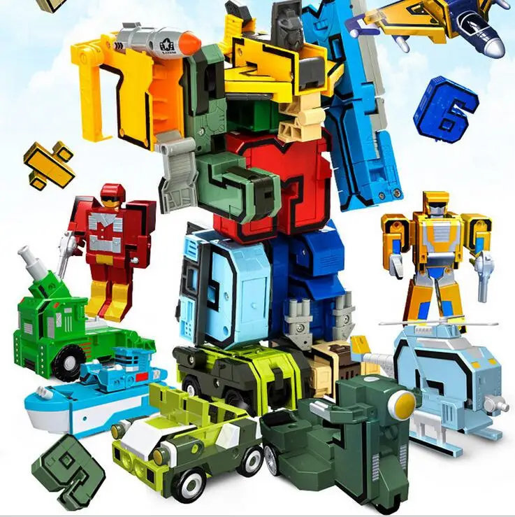 Play A A Number Transformation Robot Toy Digital Deformation Robot Building Bloc - £43.06 GBP