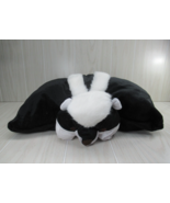 Dan River skunk plush folding pillow stuffed animal cuddle pet black white - £31.13 GBP