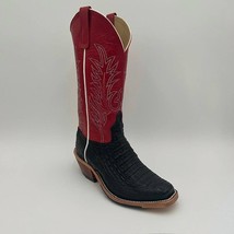 Anderson Bean Boots Men's Big Red Exotic Caiman Cutter Toe Boot Black/red - $10,606.95 MXN