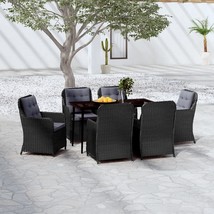 Garden Dining Set Black, Dark Grey - $27,020.04 MXN