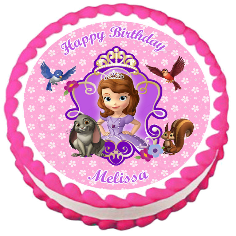 SOFIA THE FIRST Edible cake topper image Party decoration - Party Supplies