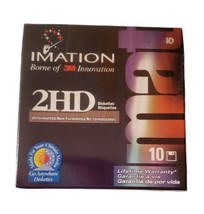 Imation 2HD 3M Floppy Discs 3.5&quot; 1.44 MB Diskettes 10 Pack IBM Formatted SEALED - £11.56 GBP