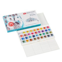 Watercolors Set 36 pans 85 Years &quot;White Nights&quot; in Plastic Box by Nevska... - $89.90