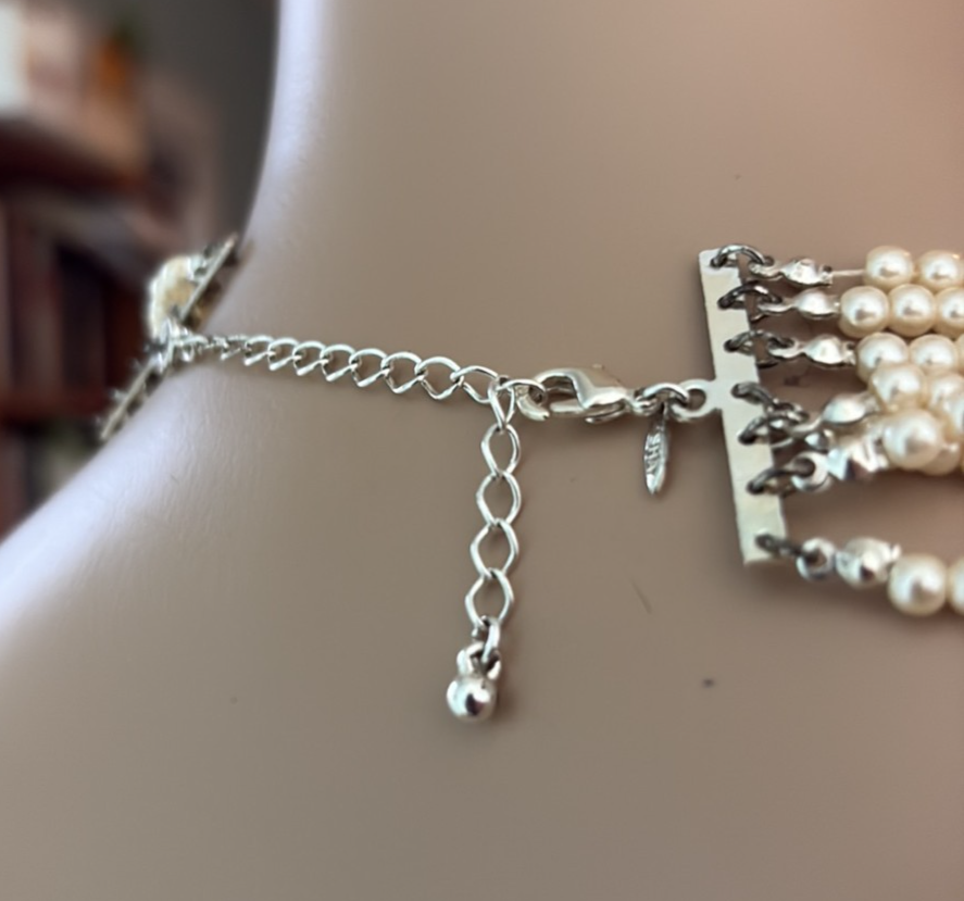Elegant Cream Faux Pearl 7 Strand Necklace Item image 2