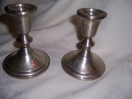 Pair Of Towle Vintage Weighted Silver Candlestick Holders Hallmarked - £98.20 GBP