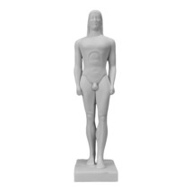 Kouros desnudo masculino juvenil mármol fundido escultura griega estatua... - $58.89