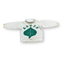 Vintage 70s Childs Aspen Colorado Leaf Sweatshirt USA sz 5/6 Turtleneck - £34.88 GBP