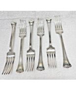 Rogers 1881 Silverplate Dinner Forks Scotia Pattern 1908-1915 6 PC Good ... - $29.21