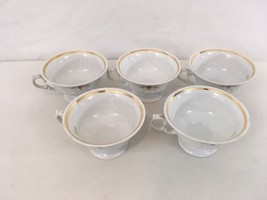 Walbrzych Poland Porcelain Bone China Set of 5 Tea Cups - £14.77 GBP