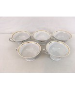 Walbrzych Poland Porcelain Bone China Set of 5 Tea Cups - £14.76 GBP