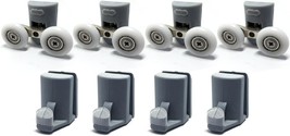 Shower Door Rollers/Runners With Smooth 4X Twin Top Double 4X Bottom Hooks And - £28.12 GBP