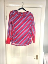 Next Size 8 Blouse Red Striped Shirt Top - £5.89 GBP